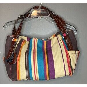 Relic Horizontal Striped Hand Bag Purse Inner Pockets Spring and Summer Colors